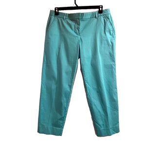 JCREW Stretch Cotton Twill City Fit Pants Aqua Size 12